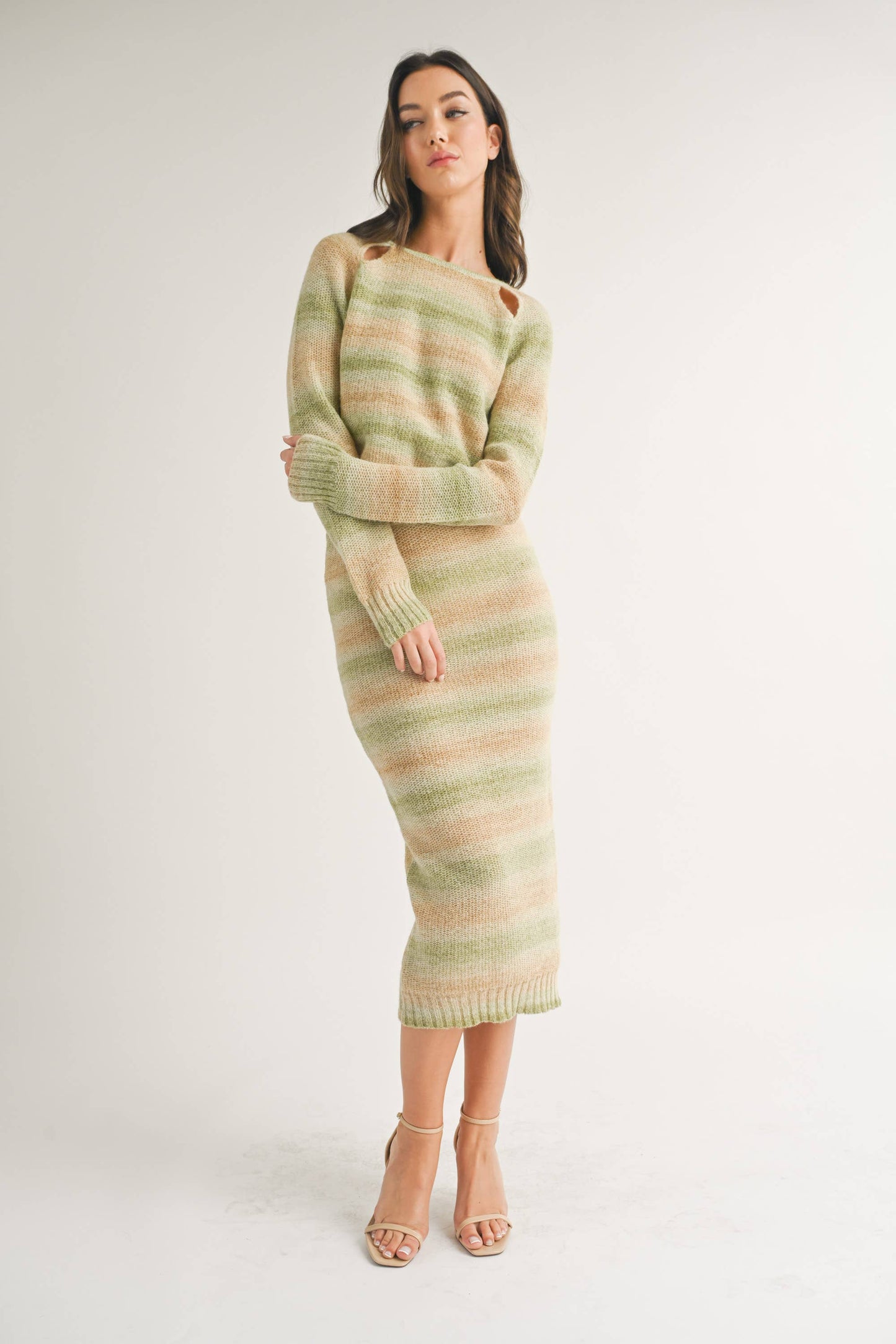 MINTY SWEATER CROP TOP AND SKIRT SET