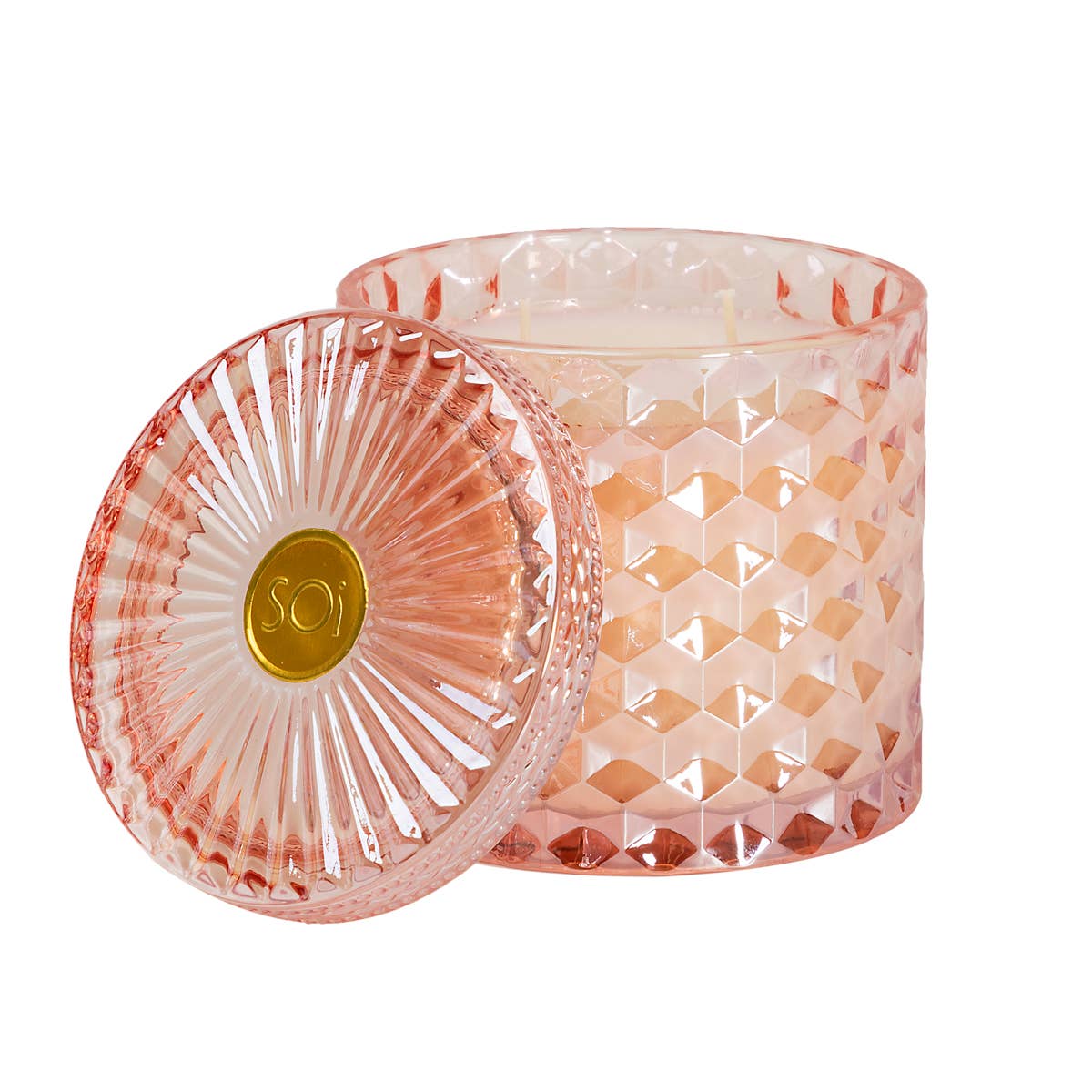 Rose Vanille 15oz Shimmer Candle 2 wick