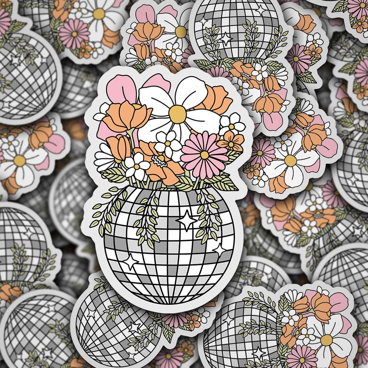 Disco Flowerpot Sticker