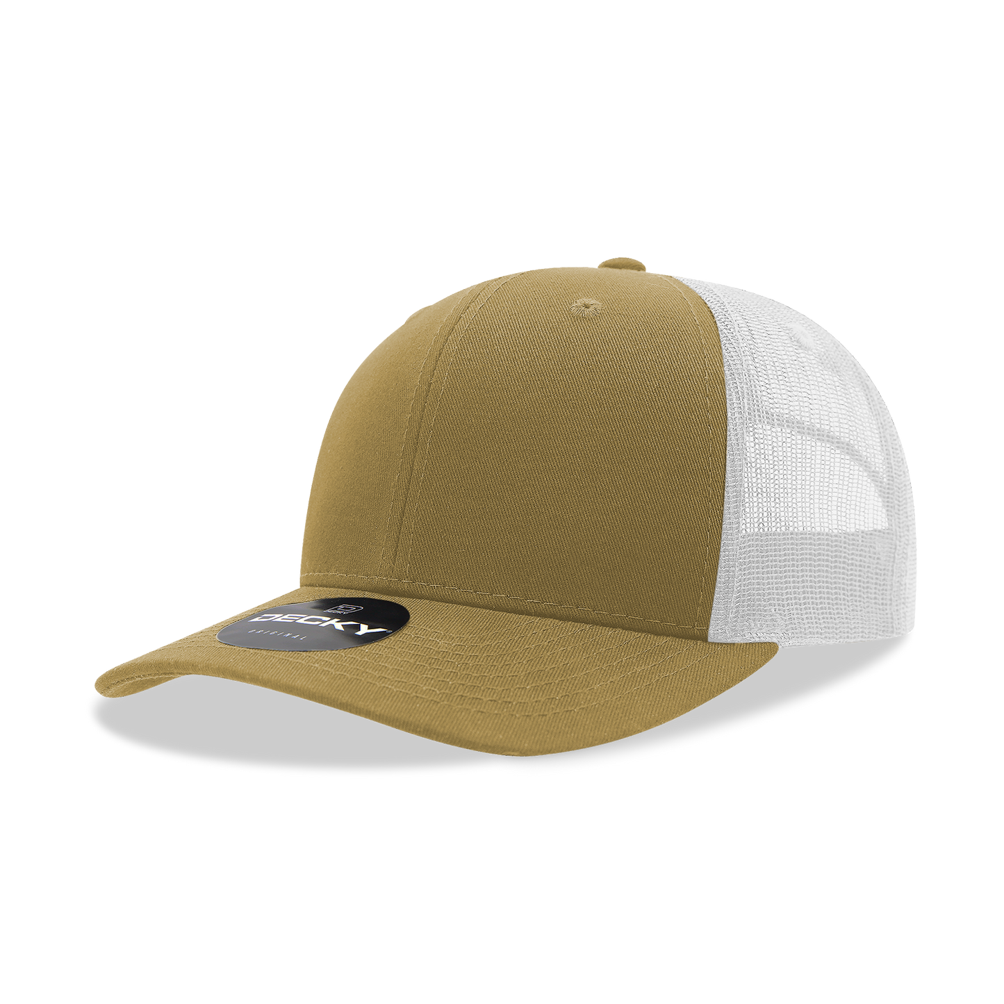 Adult Trucker Hat- Khaki/White