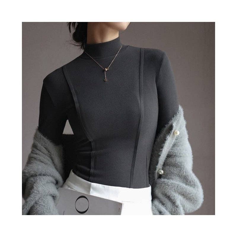 High Collar Fleece Top
