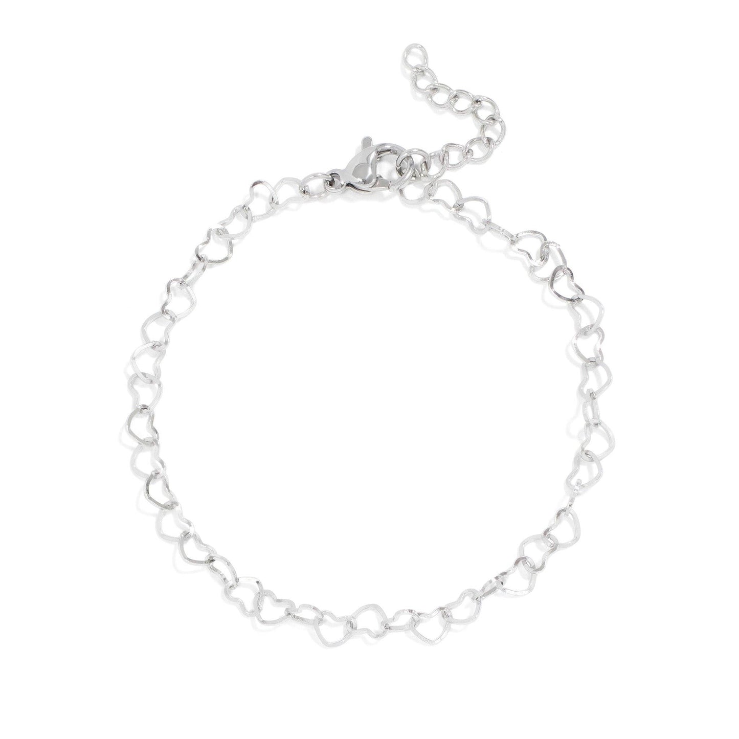 Heart Link Charm Bracelet