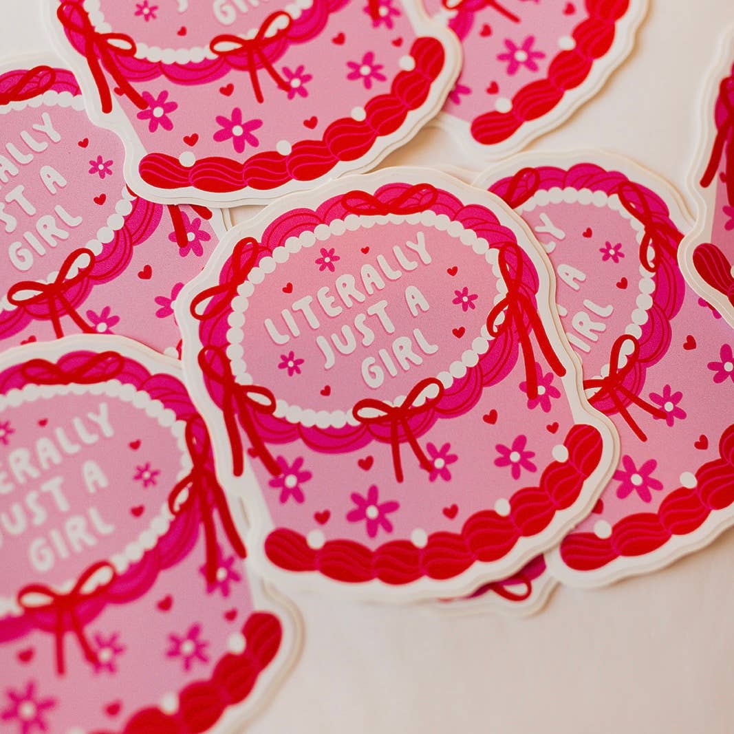 Literally Just a Girl Cake Sticker