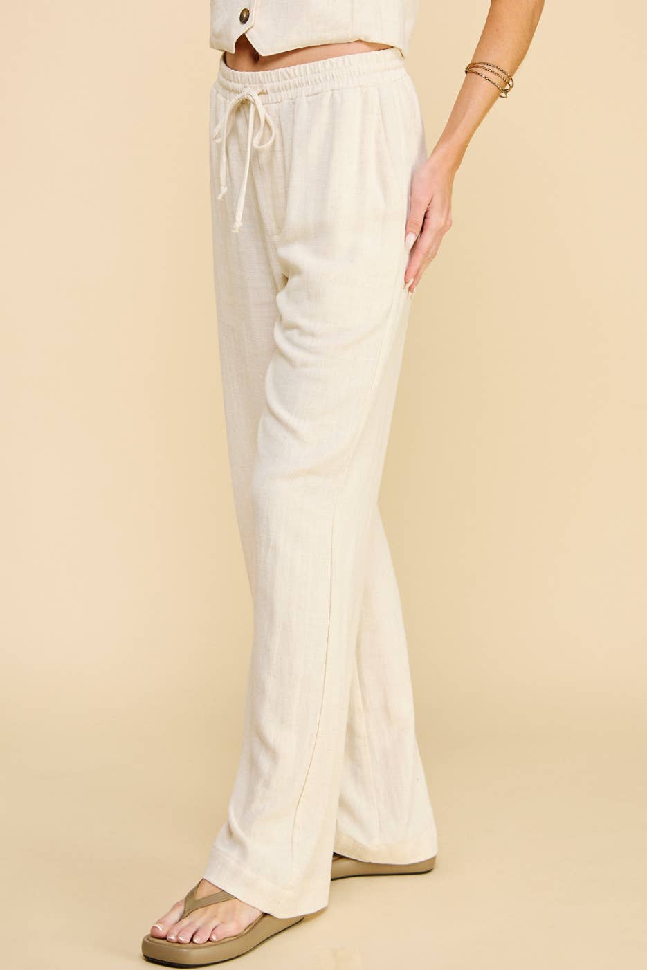 Linen Pants In Oatmeal