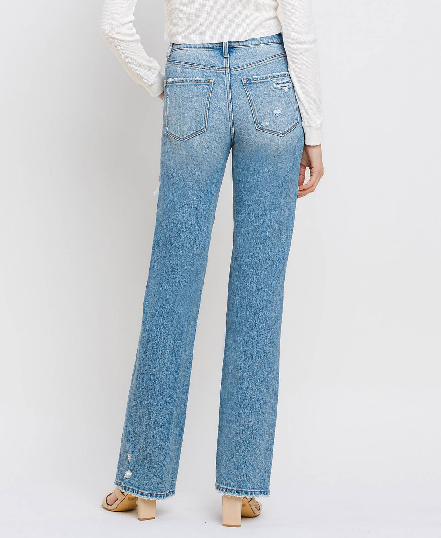 JOSIE DISTRESSED STRAIGHT JEANS