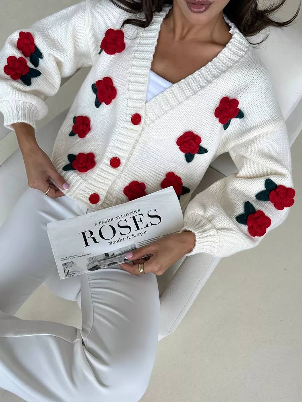 Rose Knit Sweater