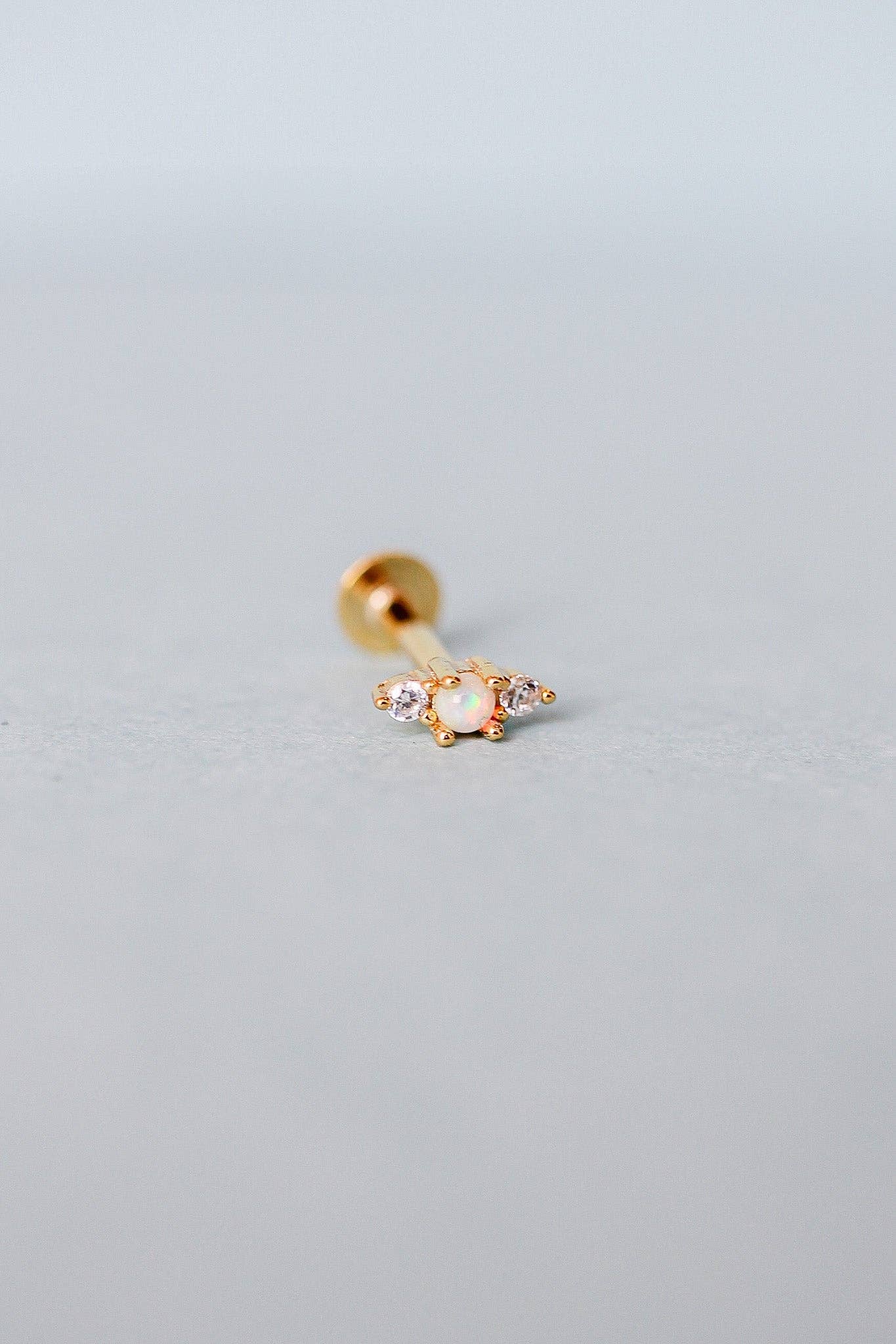 Callie Opal Flat Back Studs 18G