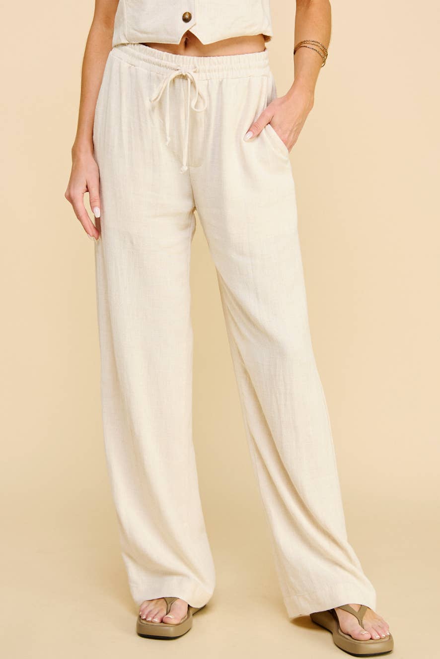 Linen Pants In Oatmeal