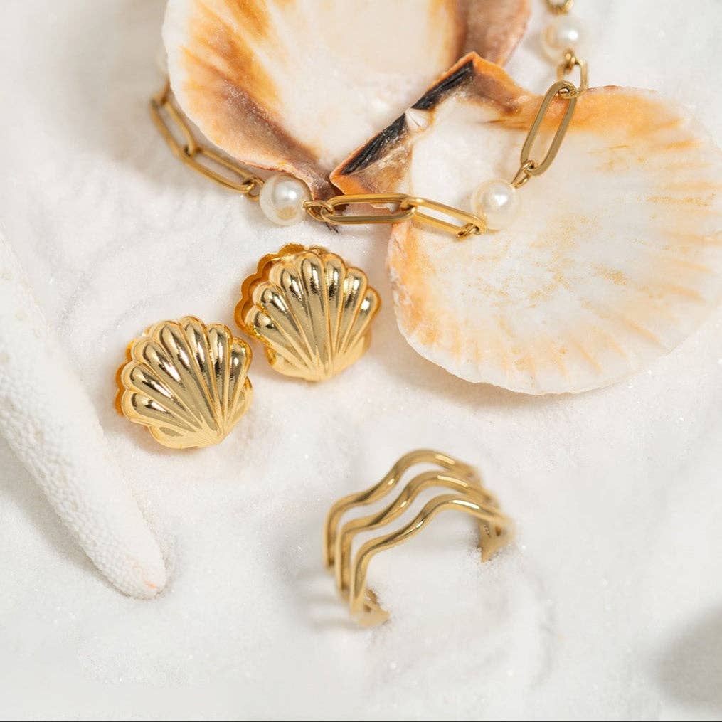 Pearl Paperclip Charm Bracelet