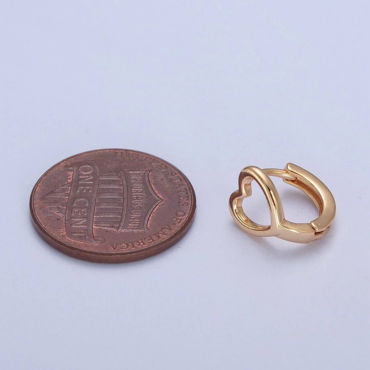 Heart Huggie Hoops