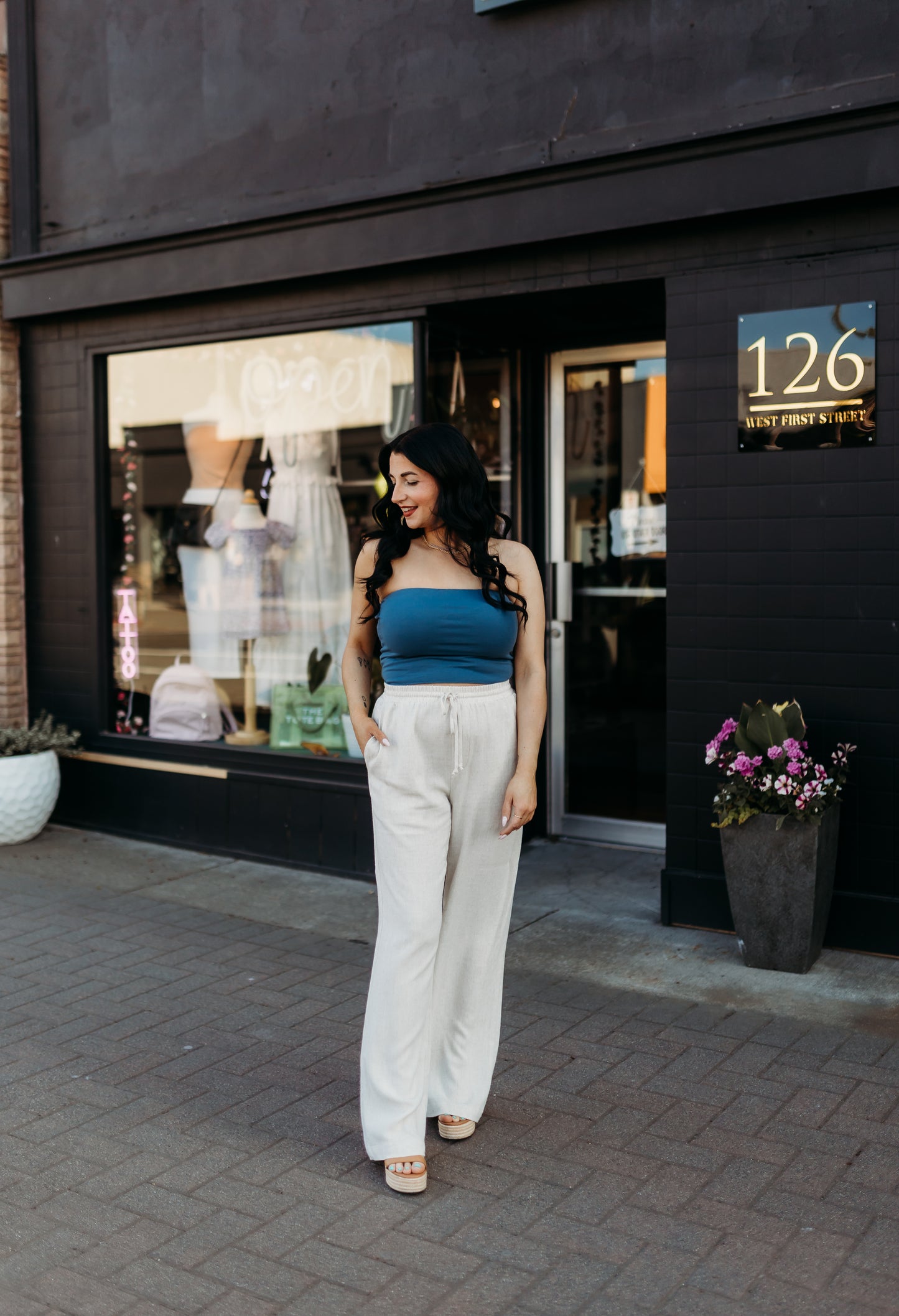 Linen Pants In Oatmeal
