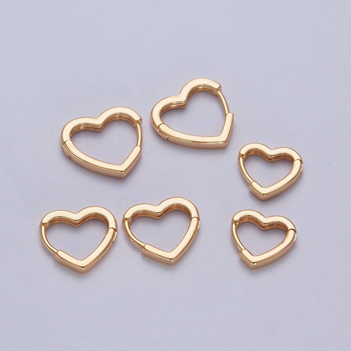 Gold Filled Heart Huggies- 14mm