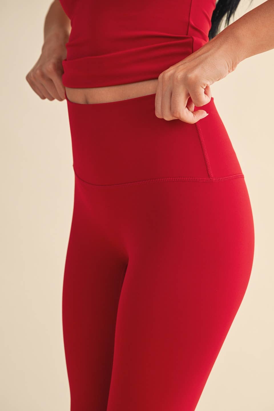 Classic High-Rise Leggings: Cherry