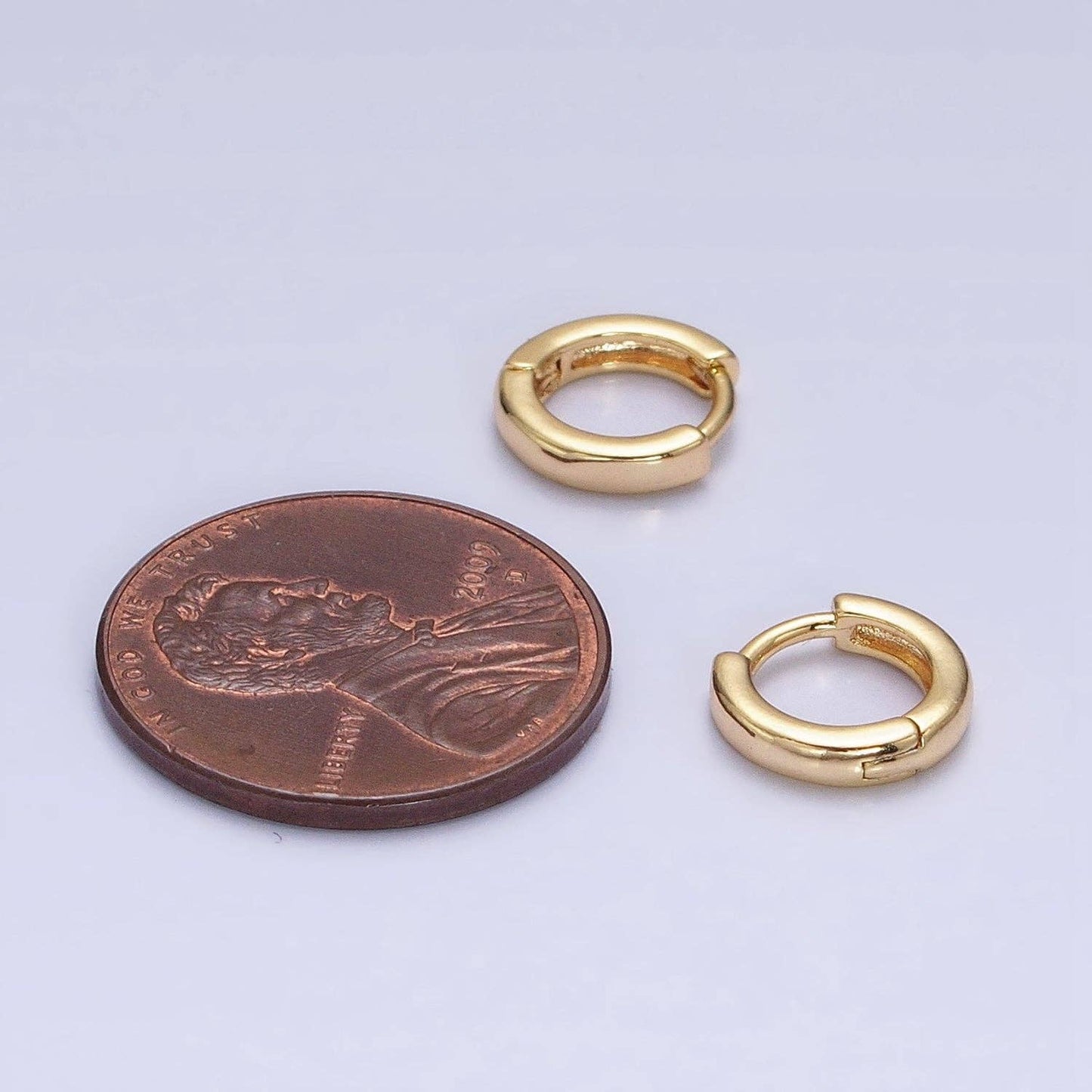 Gold Filled 10mm Huggies- Gold