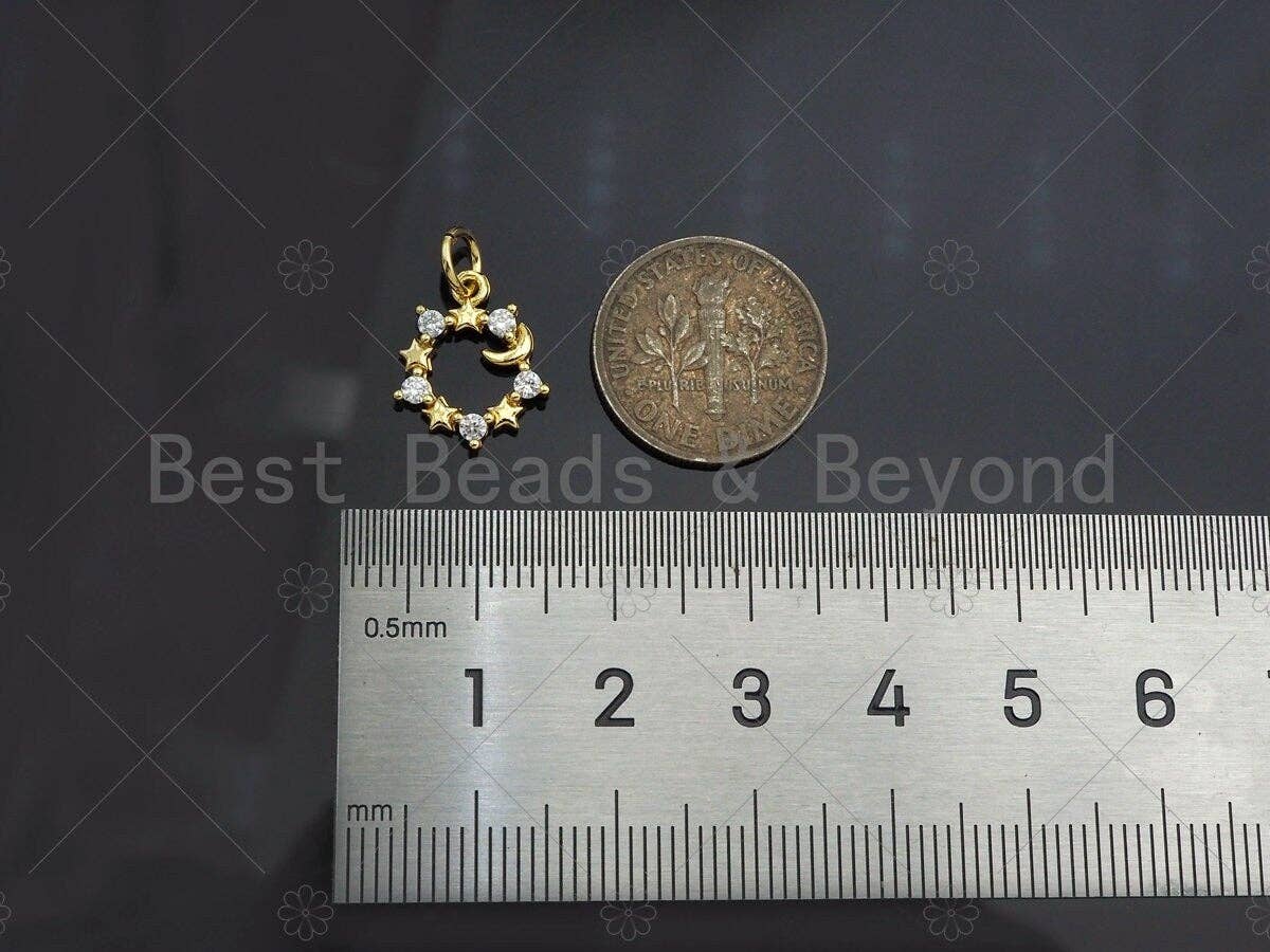 Sun, Star, Moon Circle Charm