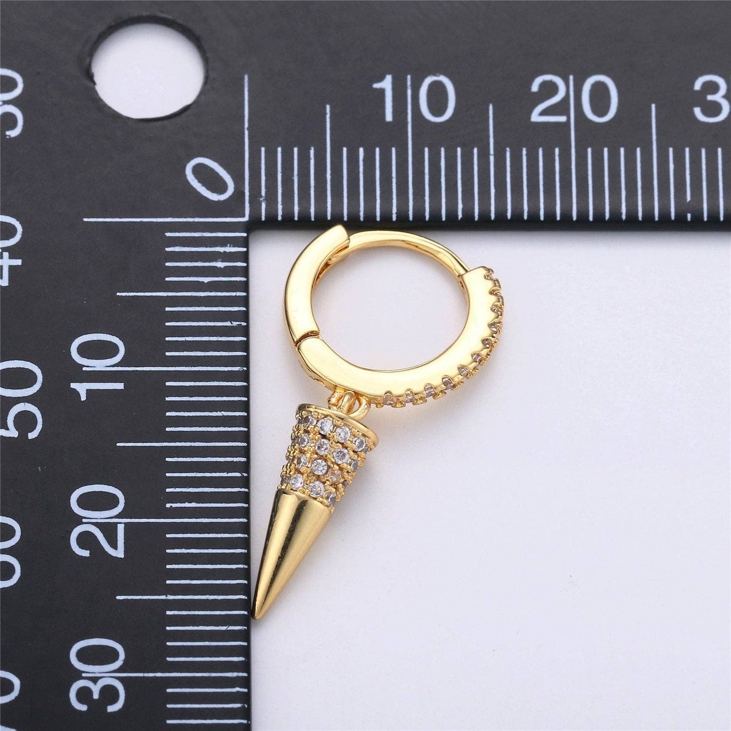 Gold Spike Dangle Earring