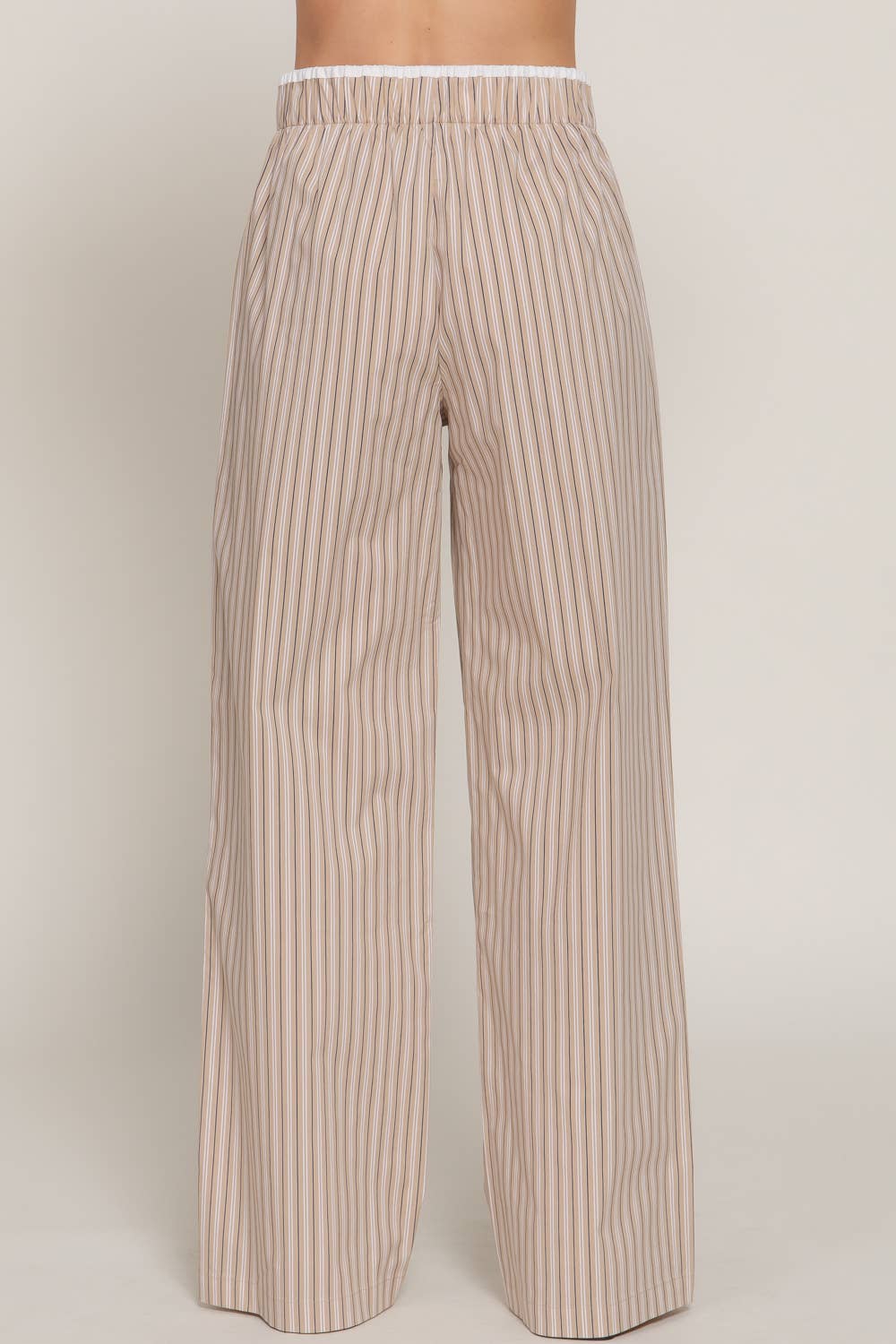 Contrast Boxer Straight Pants