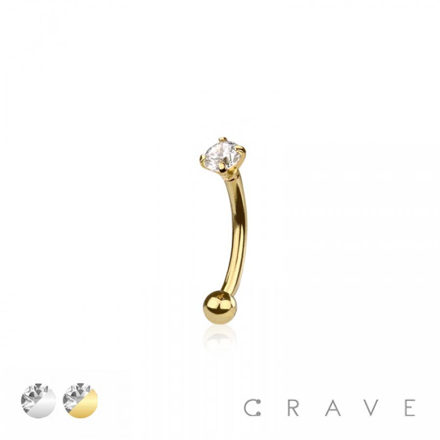 CURVED BARBELL: GOLD-20GA