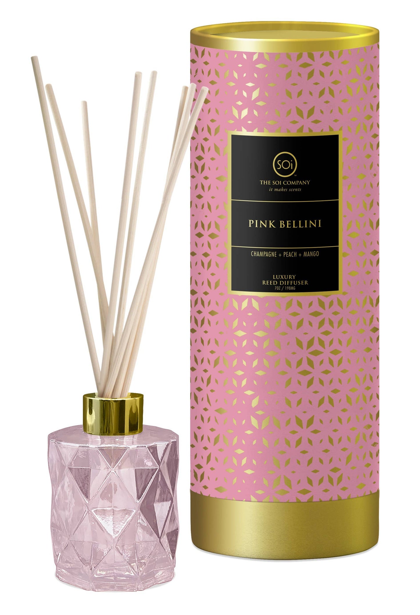 Pink Bellini Shimmer 7oz Reed Diffuser