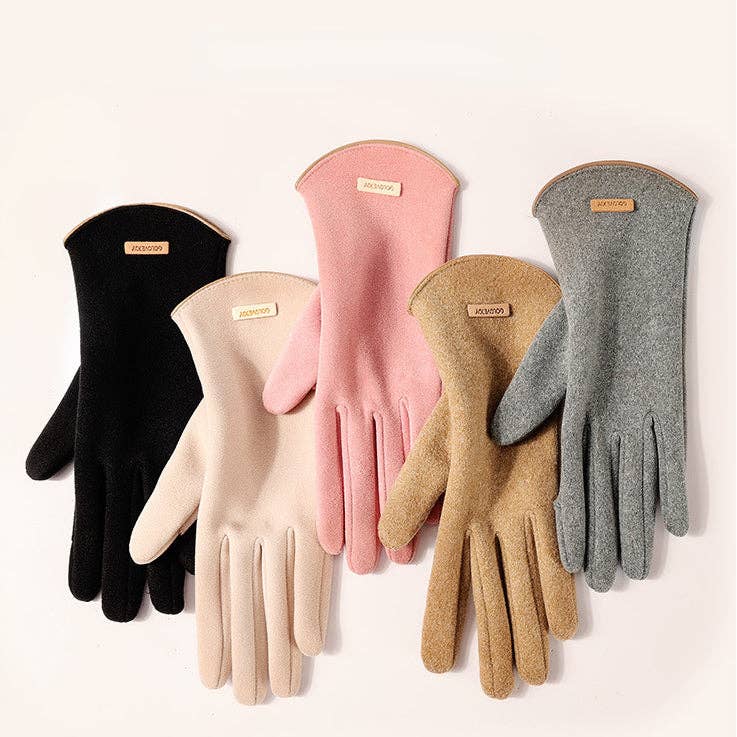 Windproof Women's Touch Screen Gloves: KHAKI