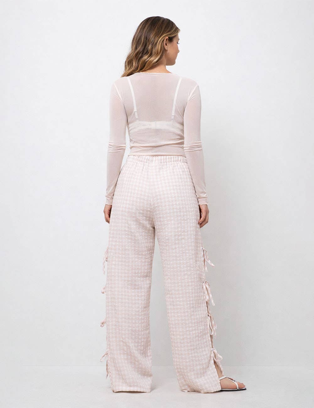 Gingham Cutesy Bow Pants