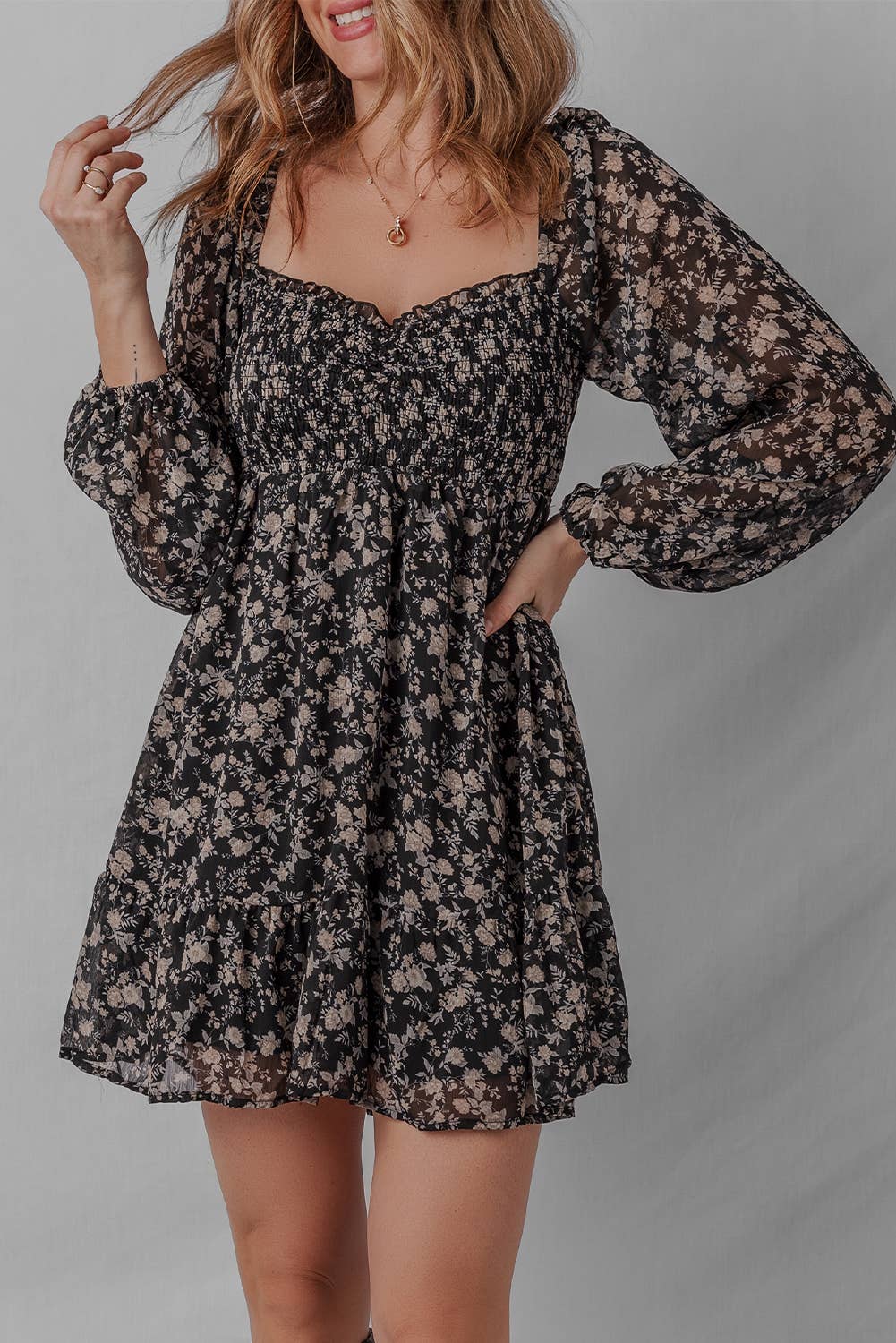 Floral Long Sleeve Dress