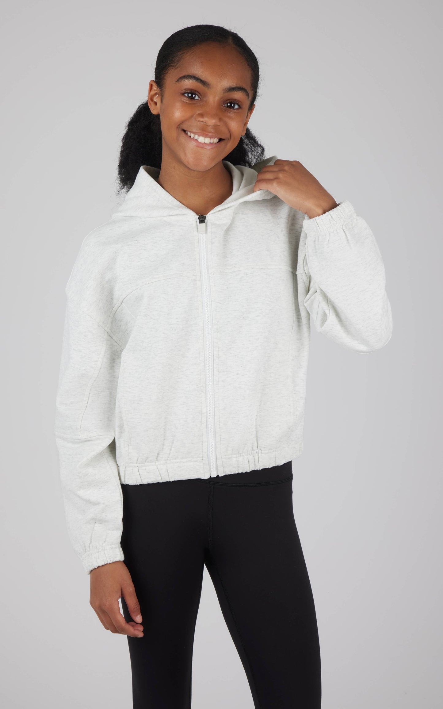 Girls Cloud Plush Hoodie: OATMEAL