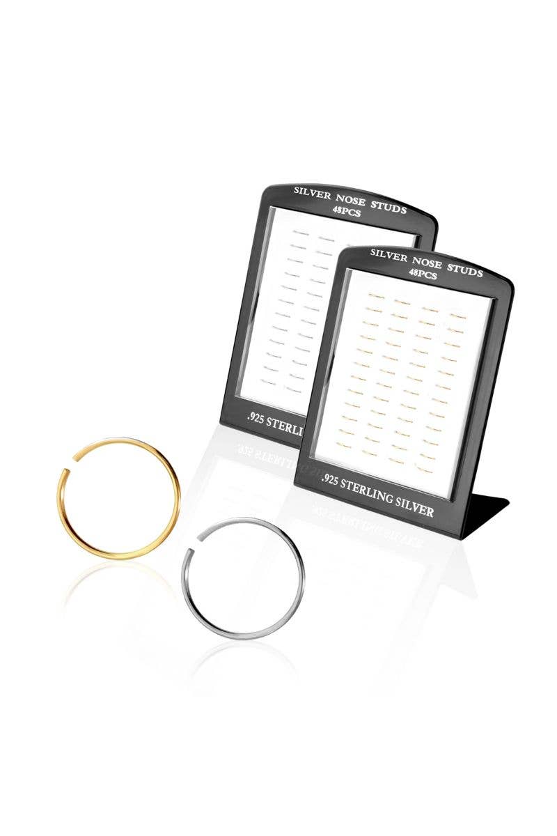 STERLING SILVER INFINITY NOSE HOOP: SILVER