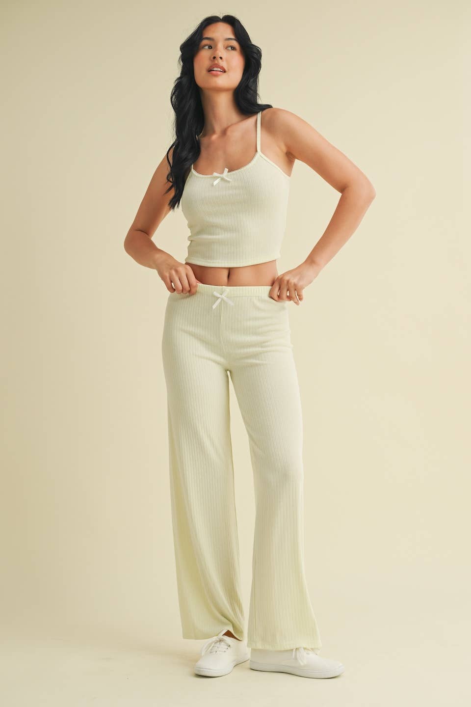 Pointelle Lounge Cami: Mint