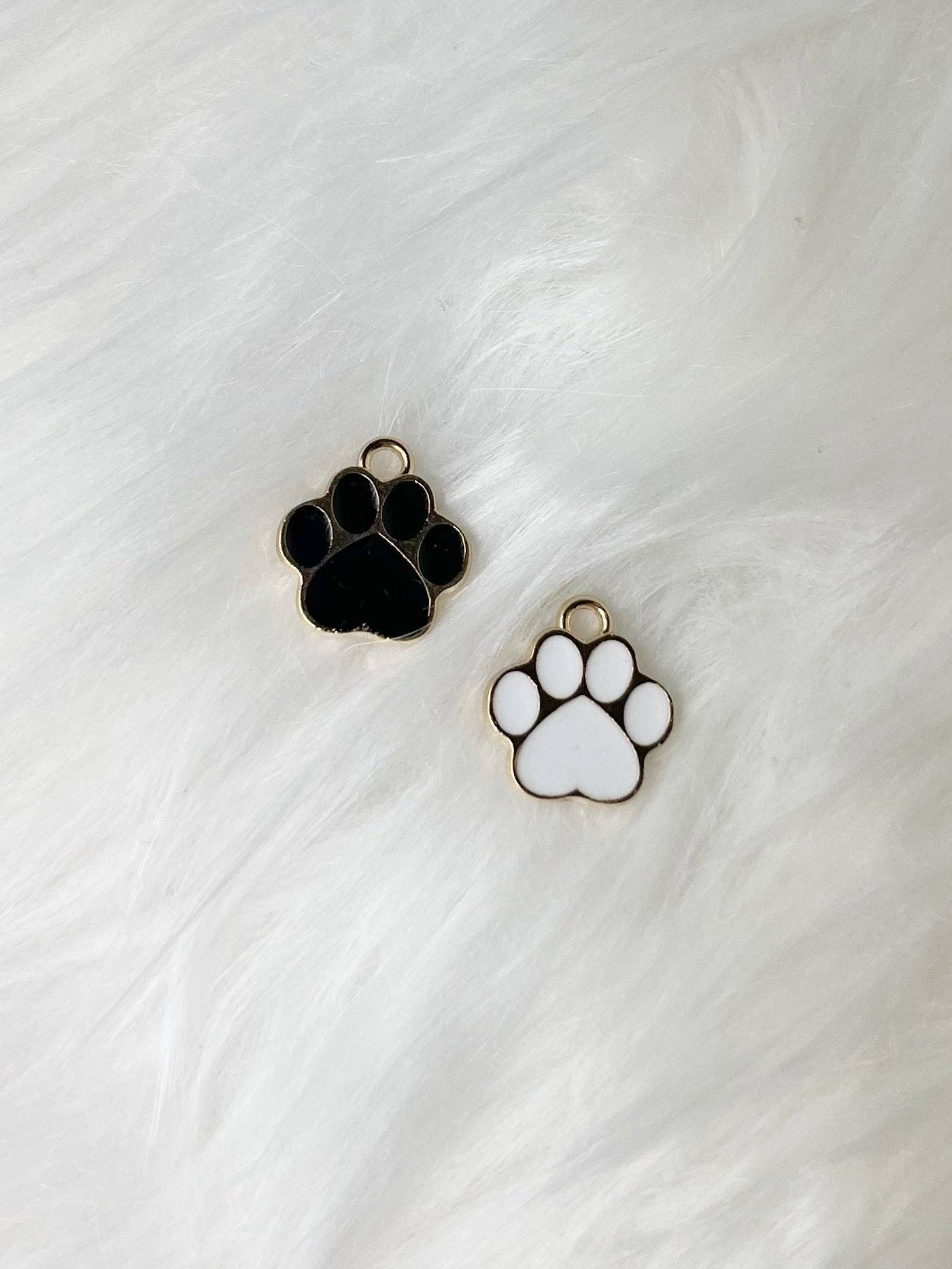 Paw Print Charm White