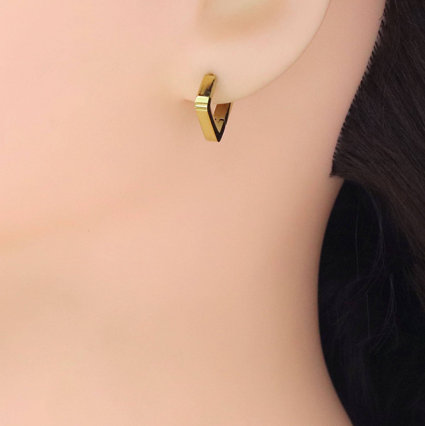 Square Huggie Earrings