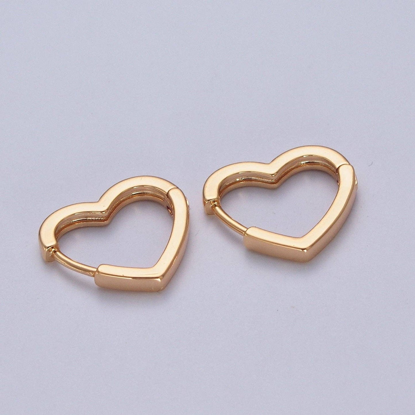 Gold Filled Heart Huggies- 14mm