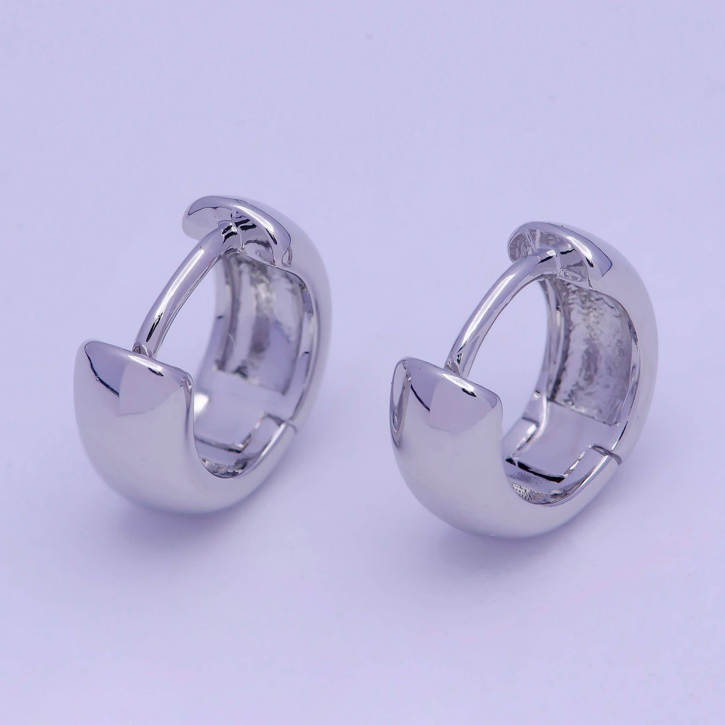 Tiny Huggie Earrings- Silver