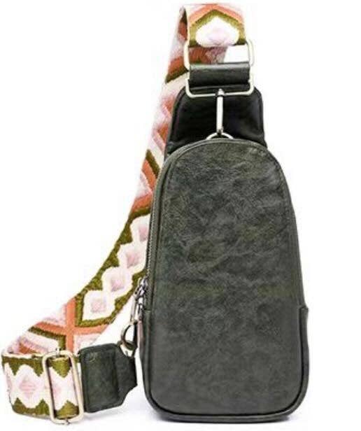 Sutton Sling Crossbody Bag: Olive