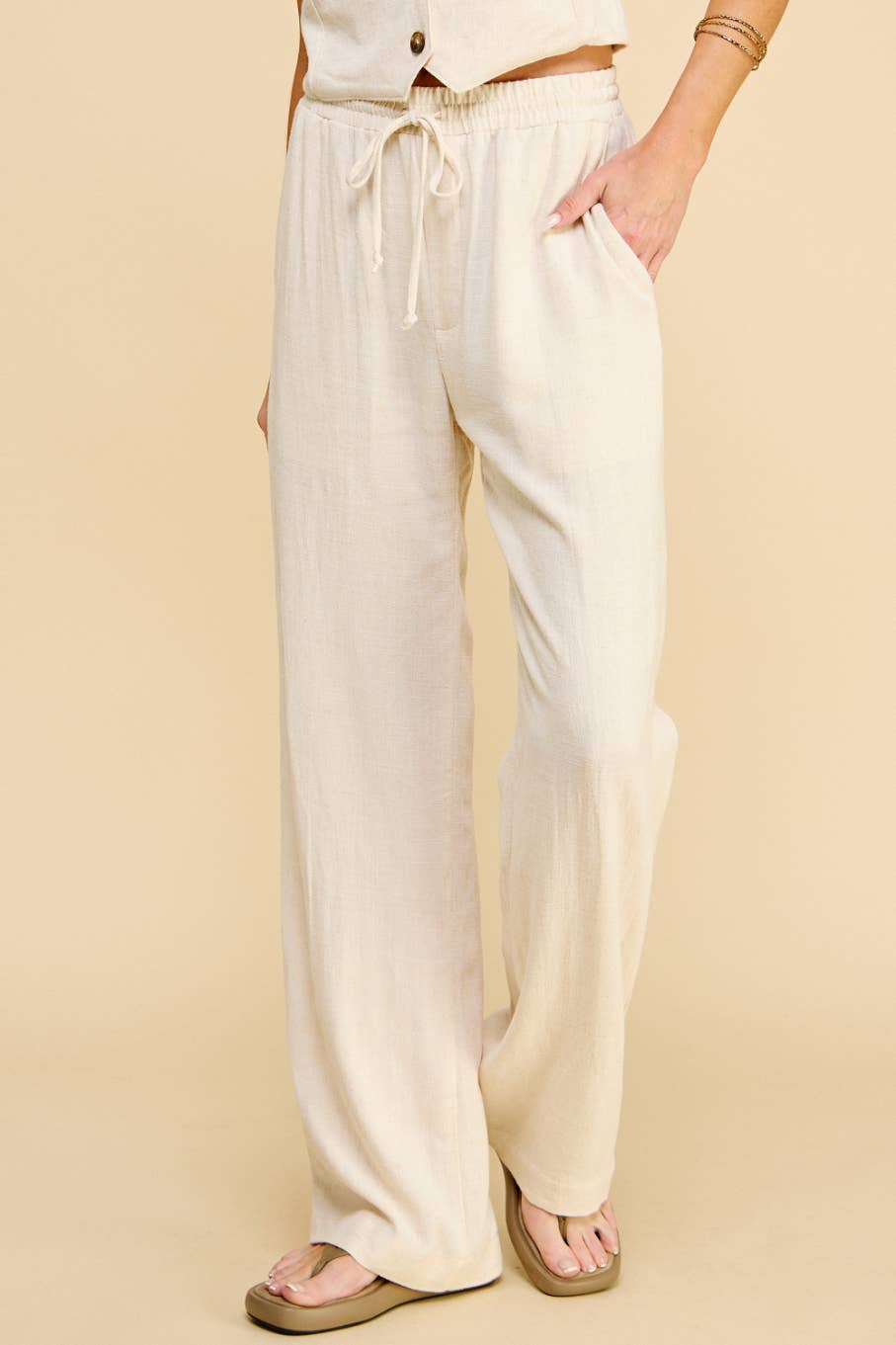 Linen Pants In Oatmeal