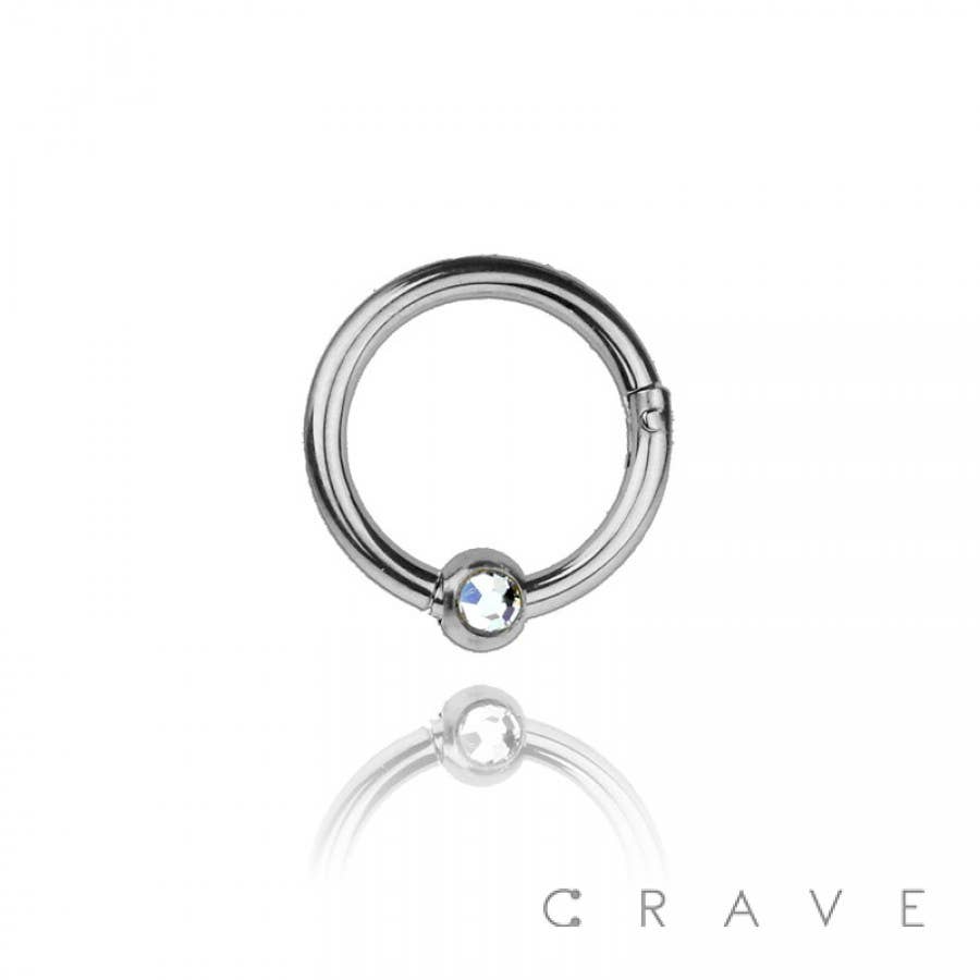 BEAD HINGED SEGMENT RING: Gold-16GA