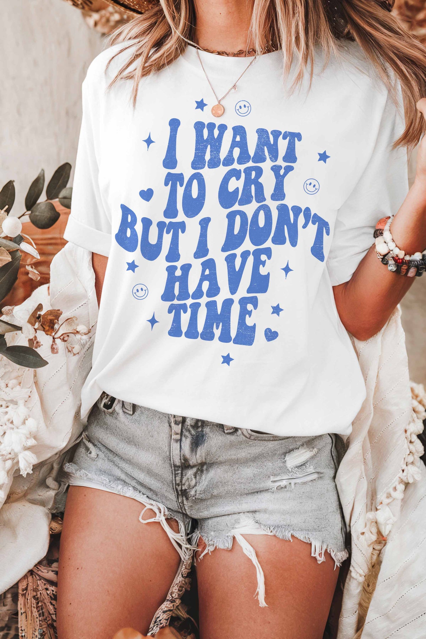 I WANT TO CRY OVERSIZED TEE