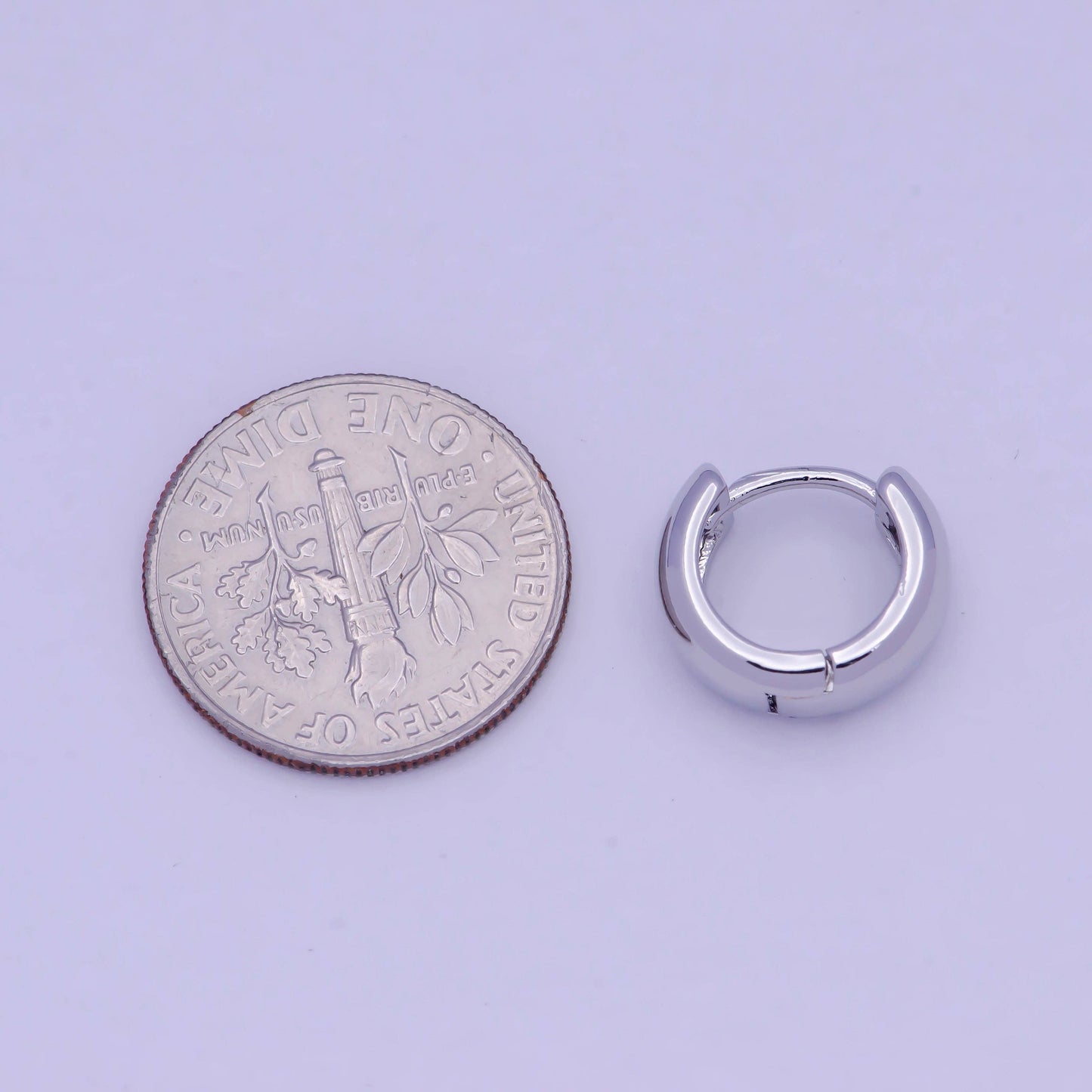 Tiny Huggie Earrings- Silver