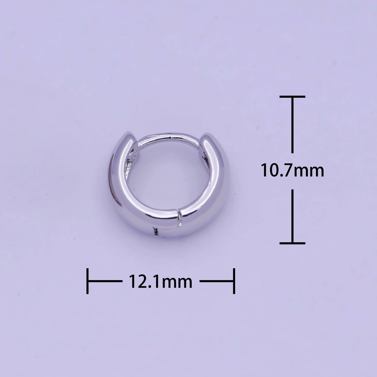 Tiny Huggie Earrings- Silver