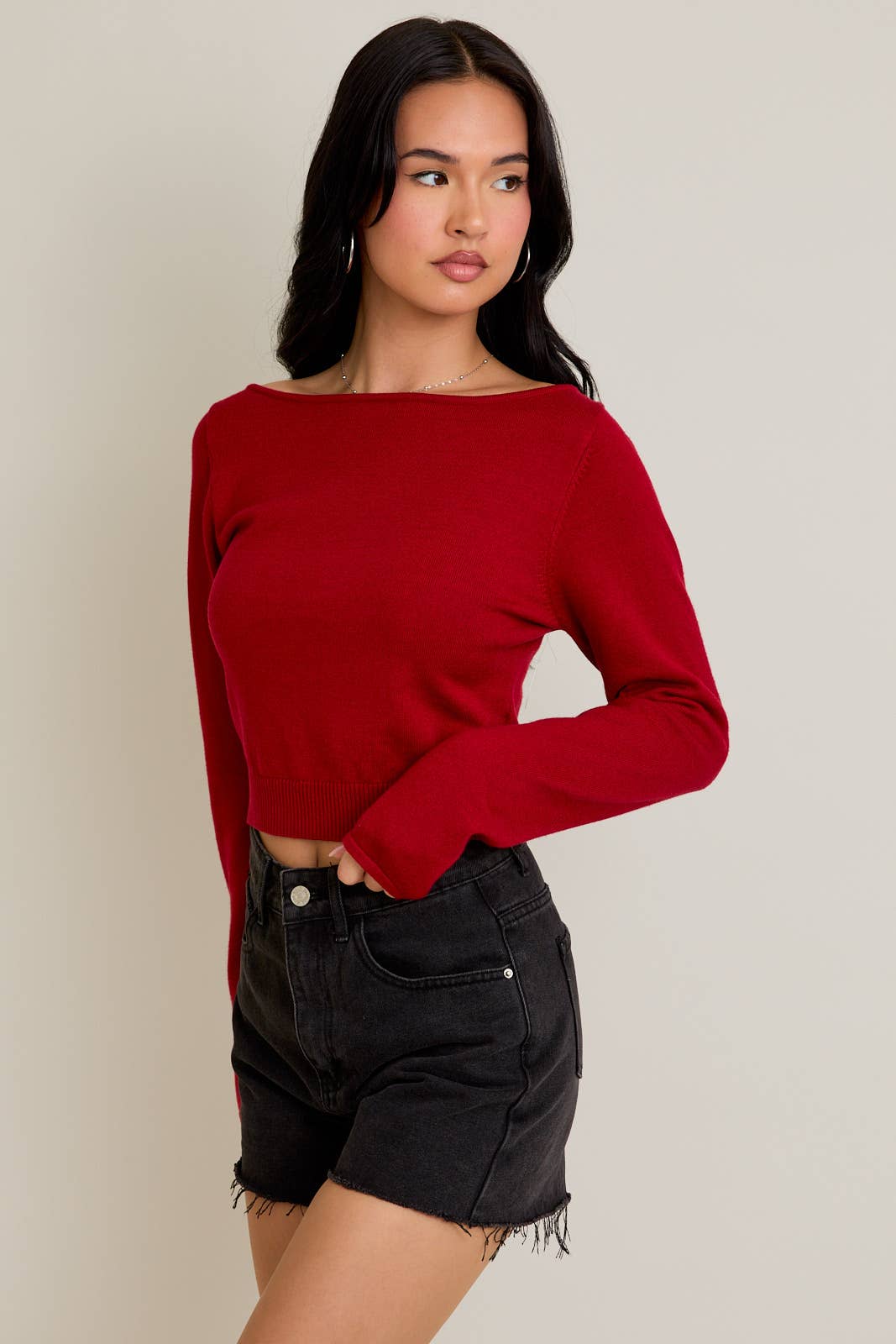 Open Back Sweater