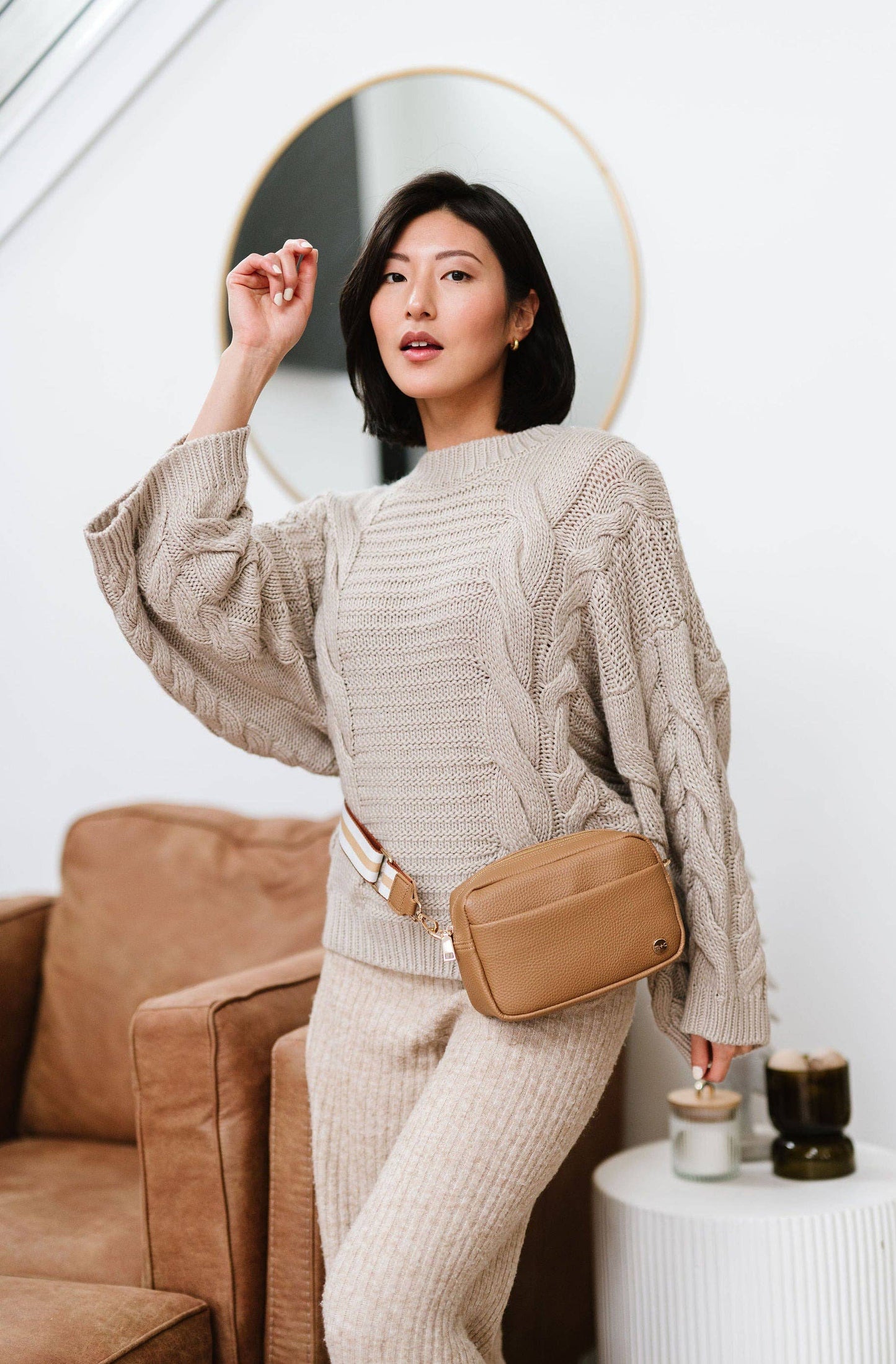 Willow Crossbody/Belt Bag: Blush Pink