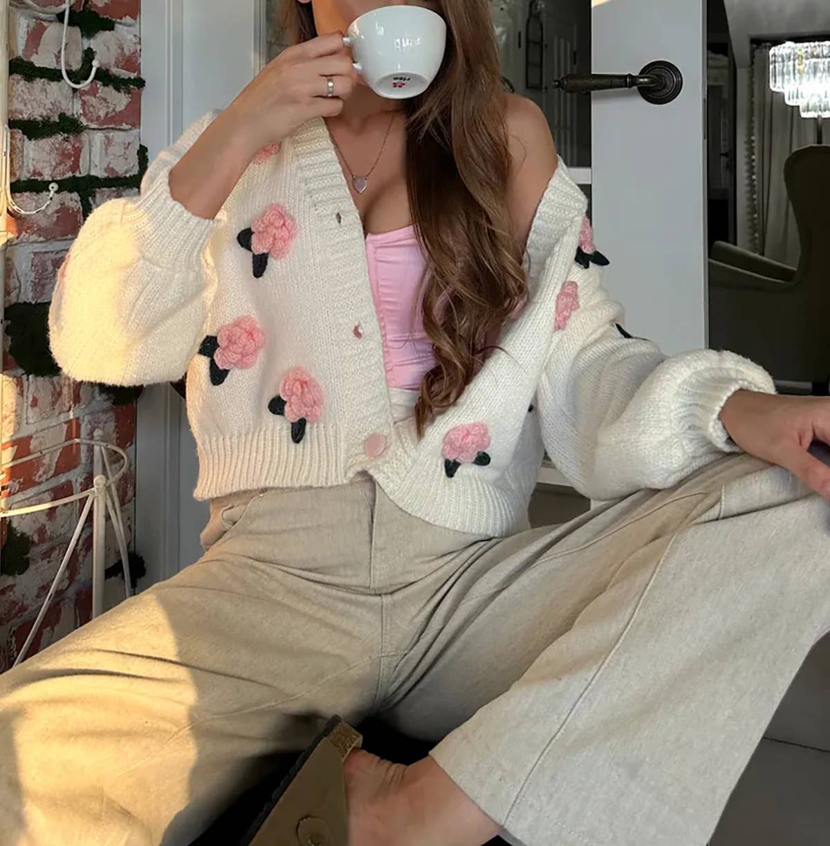 Rose Knit Sweater