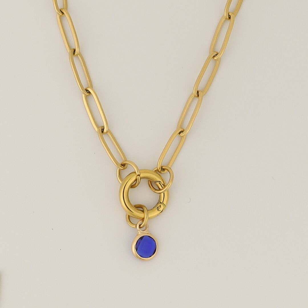 Paperclip Charm Keeper Necklace