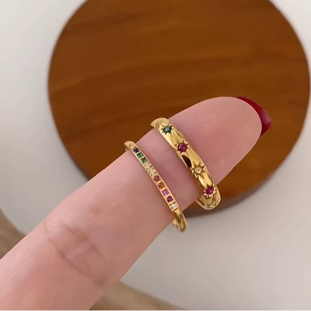 Multi-Color Gold infinite Ring
