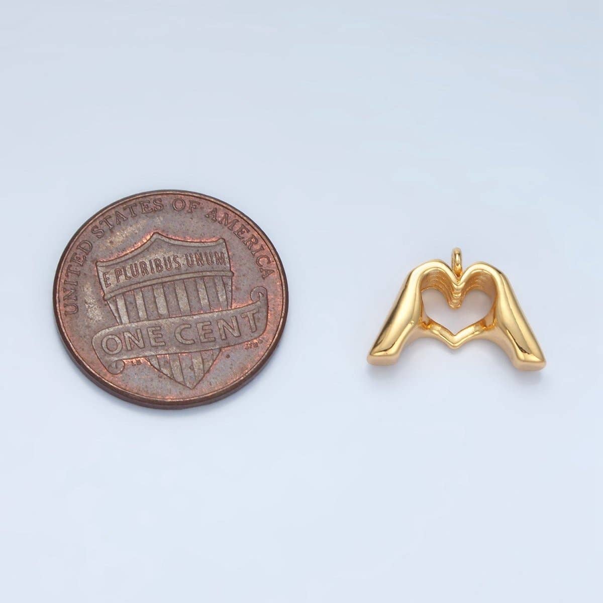 24K Heart Hand Charm- Gold