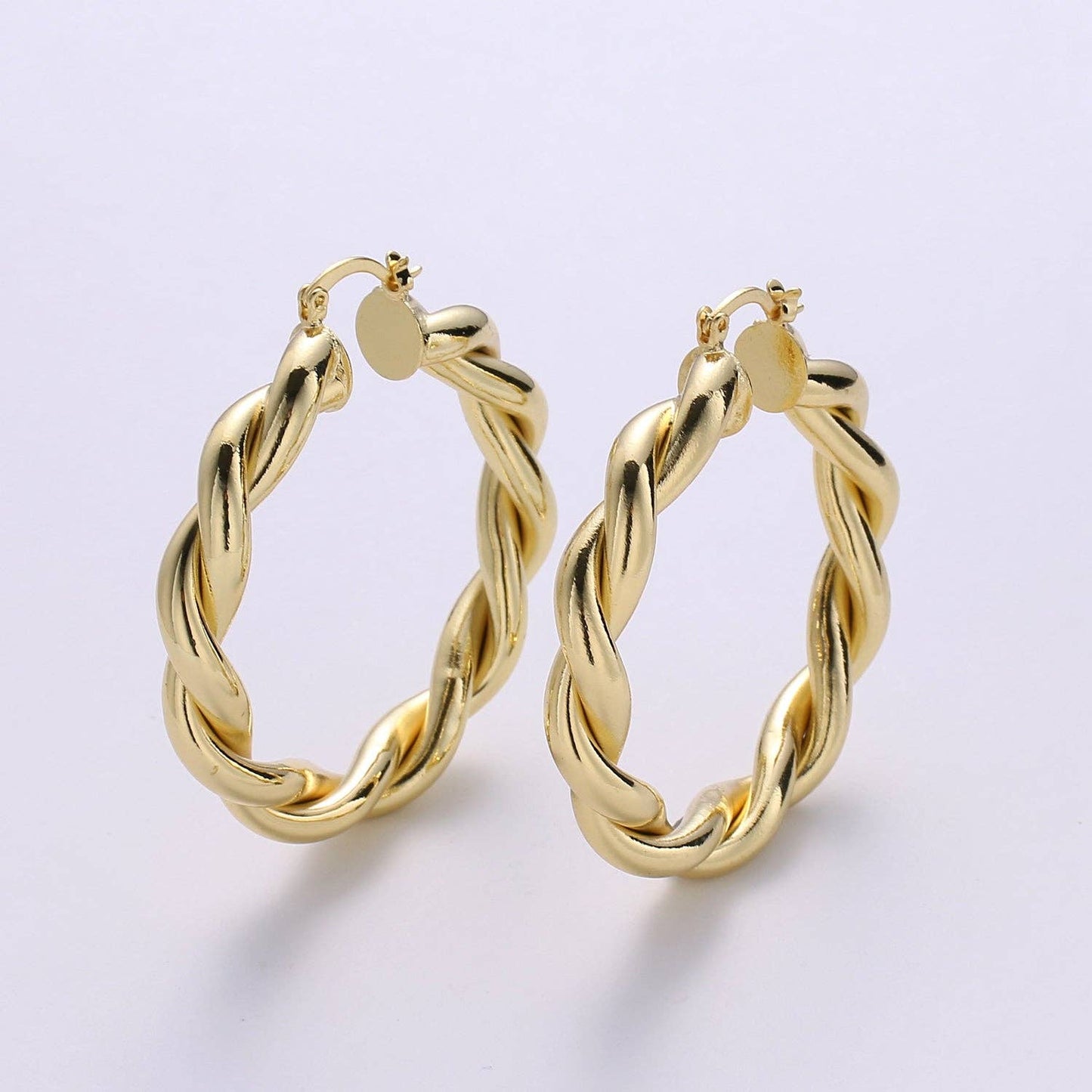 Gold Filled Twisted Hoop Earrings