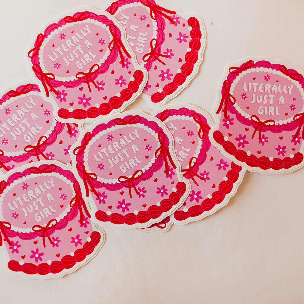 Literally Just a Girl Cake Sticker