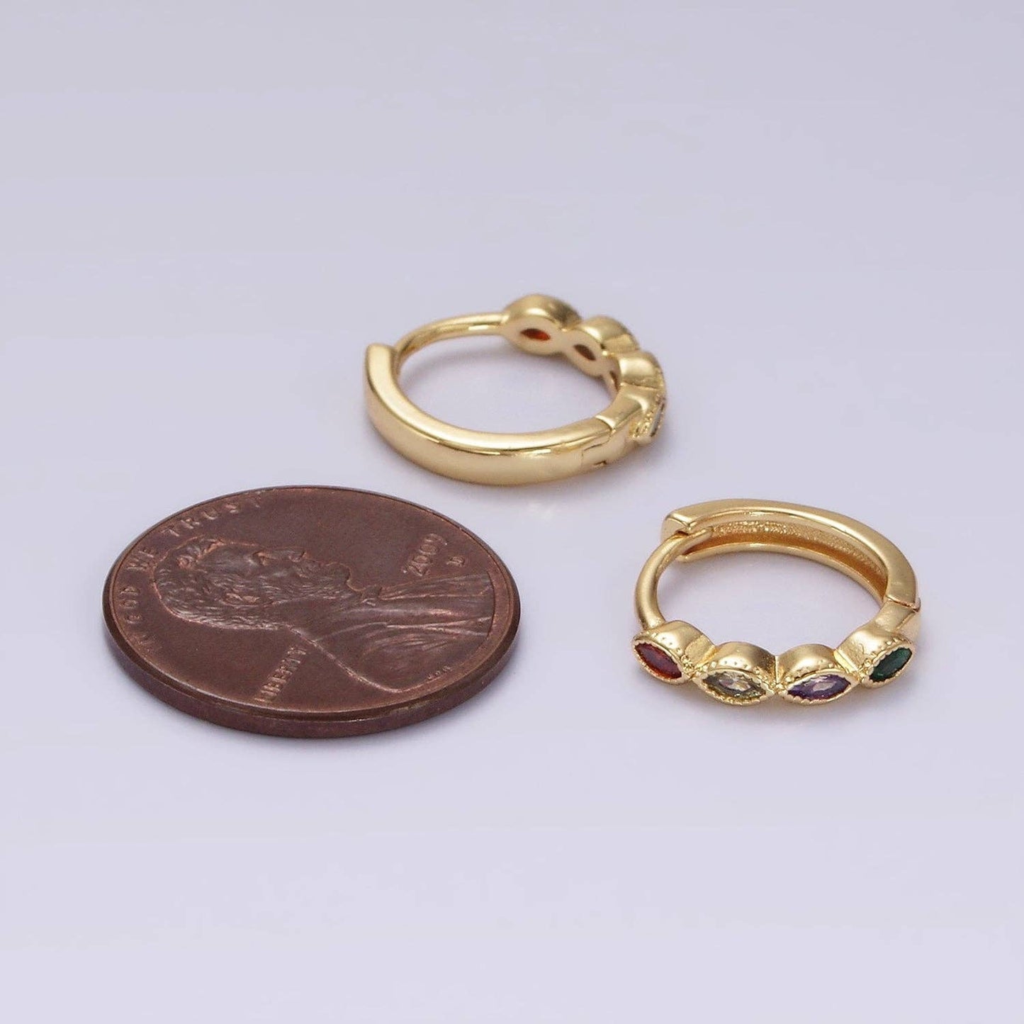 Multicolor Marquise Huggies