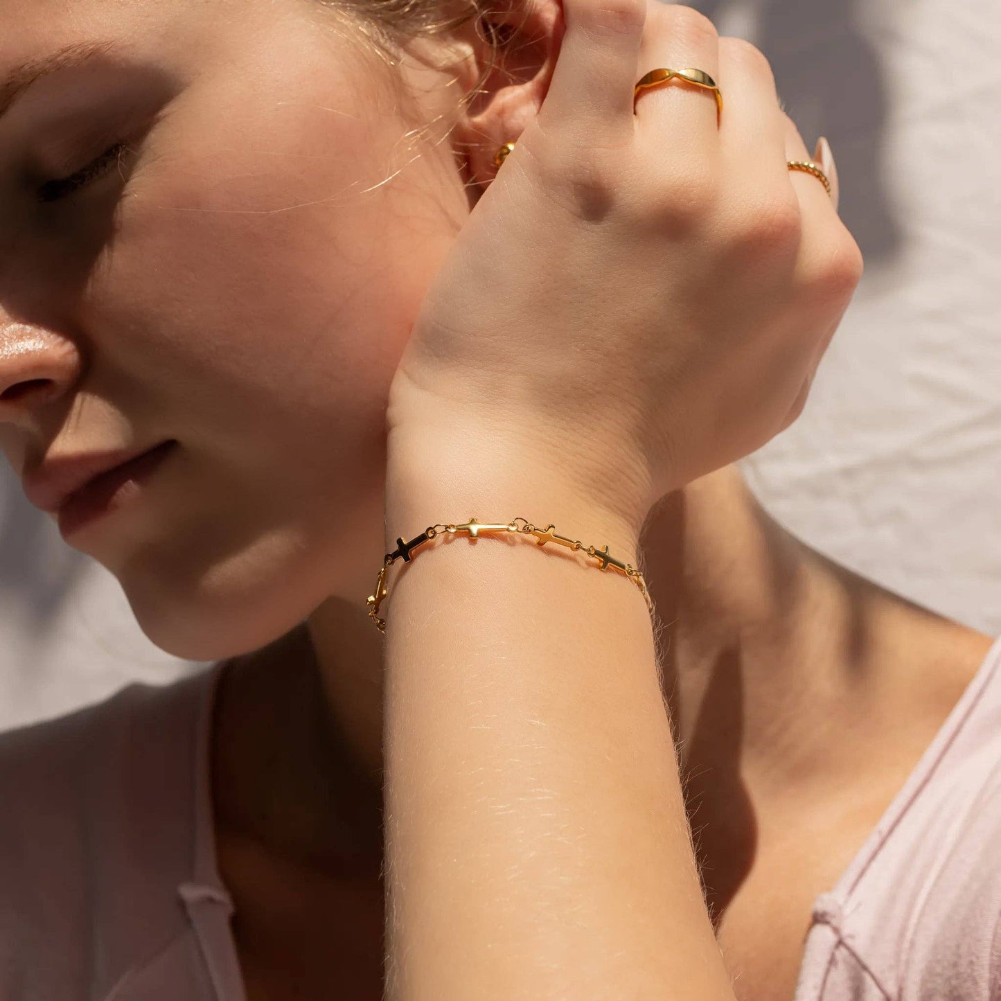 Cross Charm Bracelet