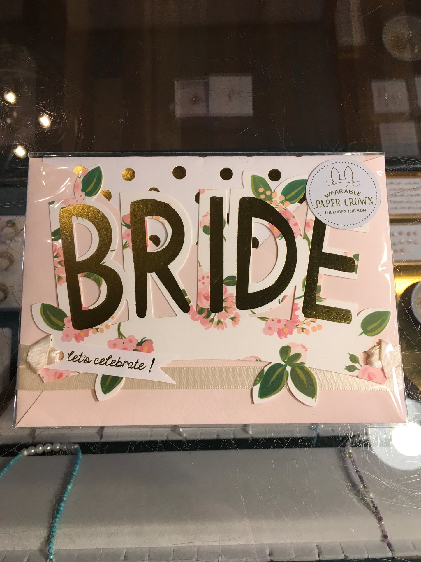 Bride paper crown card